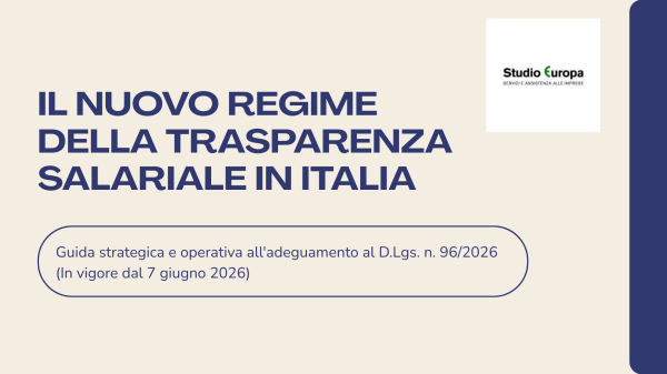 Il nuovo regime di Trasparenza Salariale in Italia
